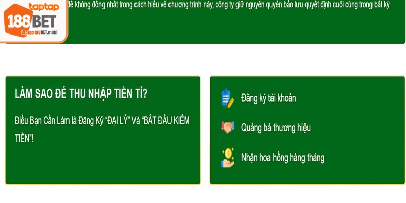 Các điều kiện quan trọng khi trở thành một đại lý 188BET 