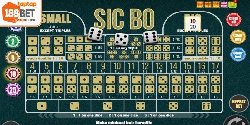 Hãy linh hoạt kết hợp nhiều loại cược là mẹo đánh sicbo 188BET thắng lớn